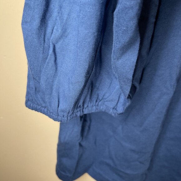 Chaps‎ Womens Blue Crochet Sleeve Top 2X Cotton Blend - Picture 9 of 12